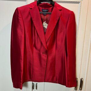 Candy Apple Red Silk Two Piece Set